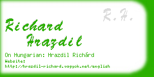 richard hrazdil business card