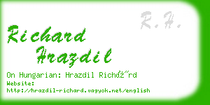 richard hrazdil business card